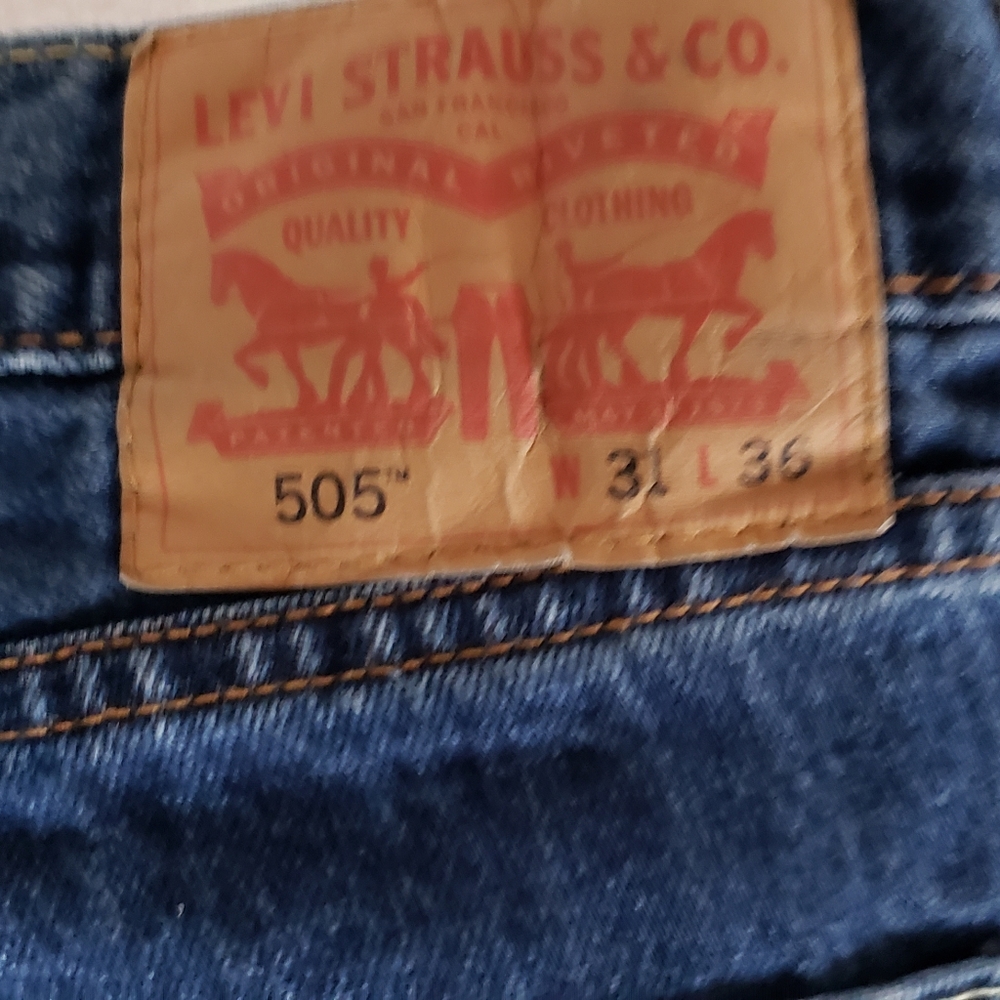 Young men Levi 505 jeans